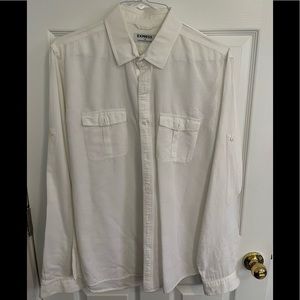 Express white regular fit dress shirt